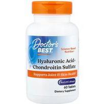 Doctor's Best, Hialurono rūgštis + chondroitino sulfatas, 60 tablečių