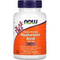 NOW Foods, Hialurono rūgštis su L-prolinu, alfa lipoine rūgštimi ir vynuogių sėklų ekstraktu, 100 mg, 120 vegetariškų kapsulių