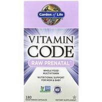 Garden of Life, Vitamin Code®, RAW Prenatal™, 180 vegetariškų kapsulių