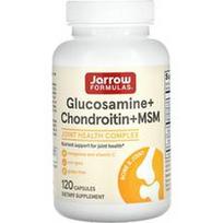 Jarrow Formulas, Gliukozaminas + chondroitinas + MSM, 120 kapsulių