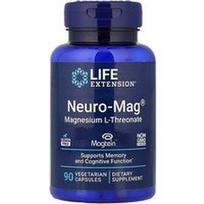 Life Extension, „Neuro-Mag“, magnio L-treonatas, 90 vegetariškų kapsulių (48 mg vienoje kapsulėje)