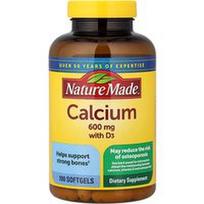 Nature Made, Kalcis su vitaminu D3, 100 minkštųjų kapsulių