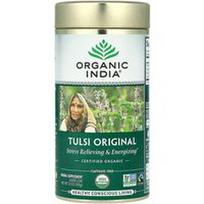 Organic India, Tulsi birių lapų arbata, originali, be kofeino, 3.5 oz (100 g)