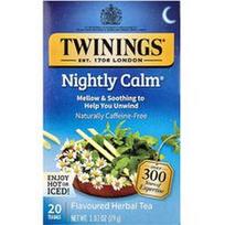 Twinings, Aromatizuota žolelių arbata, „Nightly Calm®“, be kofeino, 20 arbatos pakelių, 29 g