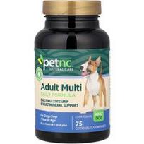petnc NATURAL CARE, Suaugusiems šunims skirtas kelių dienų pašaras, skirtas kepenims, 75 kramtomosios tabletės