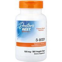 Doctor's Best, 5-HTP, 100 mg, 180 vegetariškų kapsulių