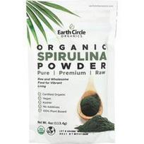 Earth Circle Organics, Ekologiški spirulinos milteliai, 4 uncijos (113,4 g)