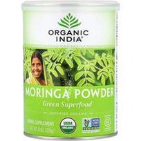Organic India, Moringos milteliai, žalias supermaistas, 8 uncijos (226 g)