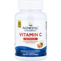 Nordic Naturals, Vitamino C guminukai, mandarinų skonio, 60 guminukų (125 mg viename guminuke)