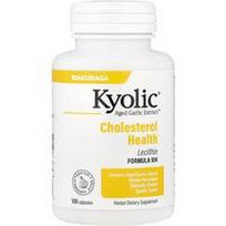 Kyolic, Sendinto česnako ekstraktas™, cholesterolio sveikatai su lecitinu, Formulė 104, 100 kapsulių