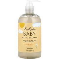 SheaMoisture, Kūdikių prausiklis ir šampūnas su neapdorotu taukmedžio, ramunėlių ir argano aliejumi, 384 ml