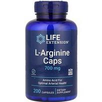 Life Extension, L-arginino kapsulės, 700 mg, 200 kapsulių
