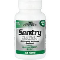 21st Century, „Sentry Senior“, multivitaminų ir multimineralų papildas, suaugusiesiems nuo 50 metų, 125 tabletės