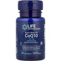 Life Extension, Super Ubiquinol CoQ10 su patobulinta mitochondrijų atrama, 30 minkštųjų gelių