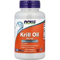 NOW Foods, Krilių aliejus, 500 mg, 120 minkštųjų kapsulių