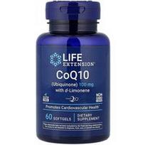 Life Extension, Kofermentas Q10 (ubichinonas) su d-limonenu, 60 minkštųjų kapsulių
