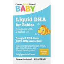 California Gold Nutrition, Kūdikių DHR, Omega-3 su vitaminu D3 ir EPR, 59 ml