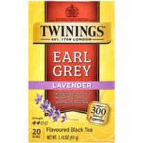 Twinings, Aromatizuota juodoji arbata, Earl Grey, levandos, 20 arbatos maišelių, 1.41 oz (40 g)