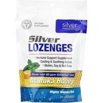 American Biotech Labs, Sidabrinės pastilės, galinga manukos mėta, 21 pastilė, 85 g
