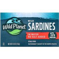 Wild Planet, Laukinės sardinės vandenyje be druskos, 125 g