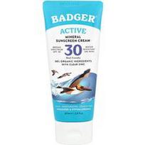 Badger, Aktyvus mineralinis apsauginis kremas nuo saulės, SPF 30, bekvapis, 87 ml