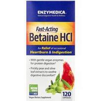Enzymedica, Greitai veikiantis betaino HCl, 120 kapsulių
