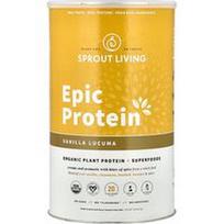Sprout Living, Epic Protein®, ekologiški augaliniai baltymai + supermaistas, vanilinė Lucuma, 2 svarai (912 g)
