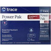 Trace, Elektrolitų ištvermės „PowerPak“, spanguolių skonio, 30 pakelių po 0,19 uncijos (5,3 g)