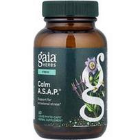 Gaia Herbs, Calm A.S.A.P., 60 veganiškų skystų fito-dangtelių