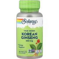 Solaray, Tikros žolelės, korėjietiškas ženšenis, 550 mg, 100 VegCaps