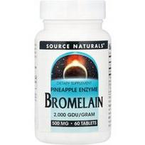 Source Naturals, Bromelainas, 500 mg, 60 tablečių