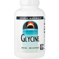 Source Naturals, Glicinas, 200 kapsulių (500 mg vienoje kapsulėje)