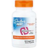 Doctor's Best, PepZin GI®, cinko-L-karnozinas, 120 vegetariškų kapsulių