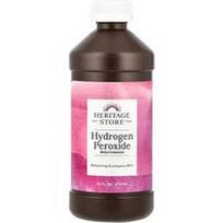 Heritage Store, Vandenilio peroksido burnos skalavimo skystis, gaivinantis eukalipto ir mėtų skonio, 473 ml