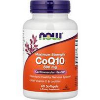 NOW Foods, Kofermentas Q10 su vitaminu E ir lecitinu, 60 minkštųjų kapsulių