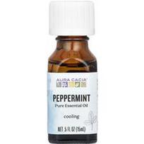 Aura Cacia, Grynas eterinis aliejus, pipirmėčių, 15 ml (0,5 fl oz)