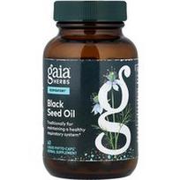 Gaia Herbs, Juodųjų kmynų aliejus, 60 skystų fitokapsulių® (200 mg vienoje kapsulėje)