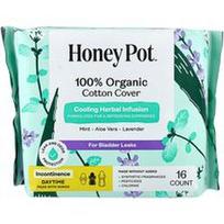 The Honey Pot Company, Dieniniai įklotai su sparneliais, vėsinantis žolelių užpilas, šlapimo nelaikymui, 16 vnt.
