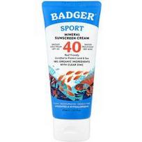 Badger, Sportinis, mineralinis kremas nuo saulės, SPF 40, bekvapis, 2.9 fl oz (87 ml)