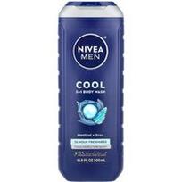 Nivea, Vyriškas, vėsus 3 in 1 kūno prausiklis, mentolis ir yuzu, 16,9 fl oz (500 ml)