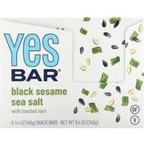 Yes Bar, Užkandžių batonėlis, juodojo sezamo jūros druska ir skrudinta nori, 6 batonėliai po 40 g