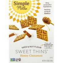 Simple Mills, Sėklų ir riešutų miltai, saldūs ploni®, medaus cinamonas, 4.25 uncijos (120 g)