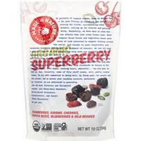 Made in Nature, Ekologiškos superuogos, spanguolės, razinos, vyšnios, peptijos sėklos, mėlynės ir goji uogos, 10 uncijų (284 g)