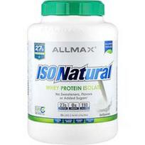ALLMAX, ISONatural™, grynas išrūgų baltymų izoliatas, be skonio, 5 svarai (2,27 kg)