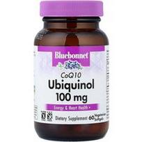 Bluebonnet Nutrition, CoQ10 ubichinolis, 100 mg, 60 vegetariškų minkštųjų kapsulių