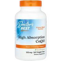 Doctor's Best, Didelės absorbcijos CoQ10, 100 mg, 360 daržovių dangteliai