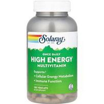 Solaray, Vieną kartą per dieną didelės energijos multivitaminas, 180 VegCaps