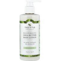 Tree To Tub, Taukmedžio sviesto drėkinamasis kūno losjonas, neriebus, raminantis sausai, jautriai odai, neapdorotas, bekvapis, 250 ml