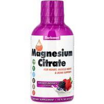 Bluebonnet Nutrition, Skystas magnio citratas, mišrios uogos, 16 fl oz (473 ml)