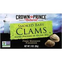 Crown Prince Natural, Rūkyti maži moliuskai alyvuogių aliejuje, 85 g